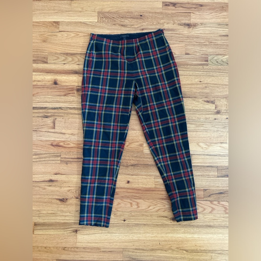 J Crew plaid pants, ankle
